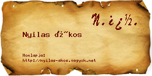 Nyilas Ákos névjegykártya